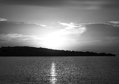 Black and white landscape