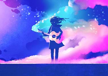 Magic Guitar Cyberpunk