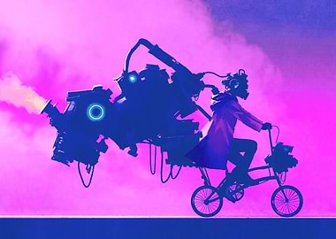 Robot Man on Bike