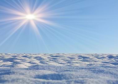 The sun and the snow