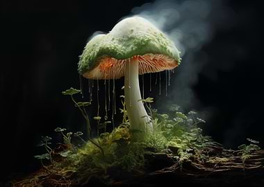 Moss smoker mushroom