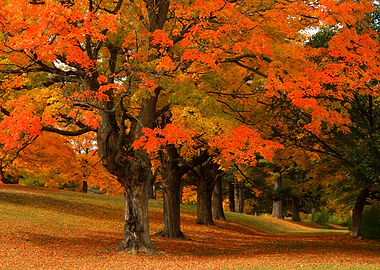 New england fall in Boston