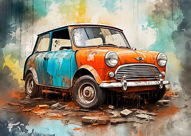 Retro Mini Cooper