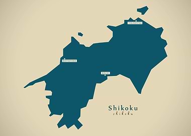 Shikoku Japan map