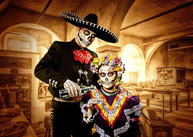El Catrin and La Catrina