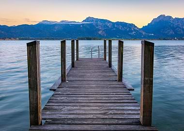 Sunset at Lake Forggensee