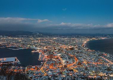 Hakodate Japan at night
