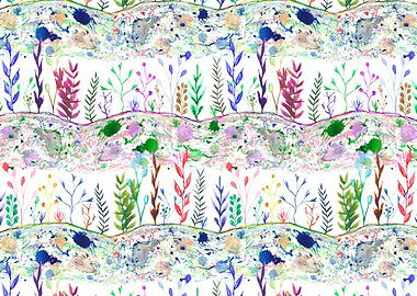 Watercolor Garden Landscap