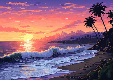 Pixel Art Tropical Arcade