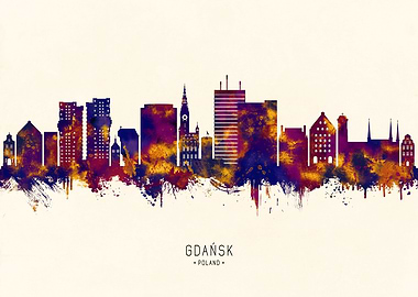 Gdansk Poland Skyline