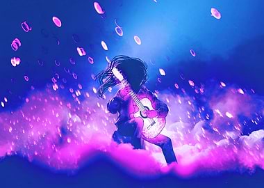 Playing Guitar Cyberpunk