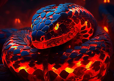 Wild Fire Snake Lava Viper
