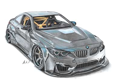 BMW M4 Drawing