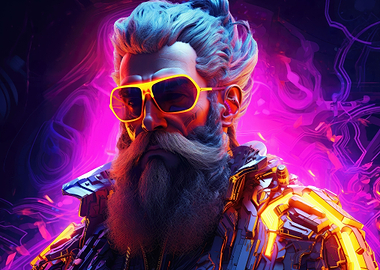 Cyberpunk Futuristic Man