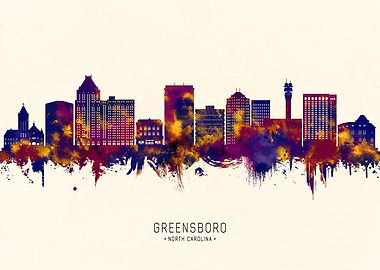 Greensboro NC Skyline