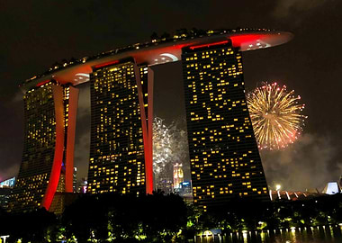 City Night Sky Firework