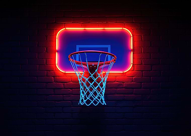 Neon Basketball Hoop