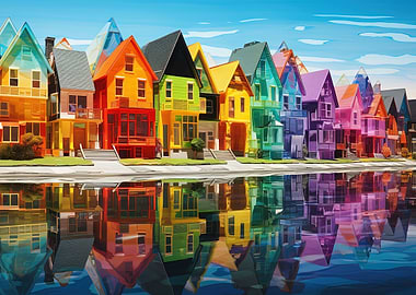 Crystal Rainbow Houses