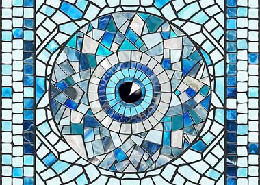 Evil Eye Amulet Mosaic Art