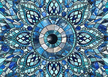 Evil Eye Amulet Mosaic Art