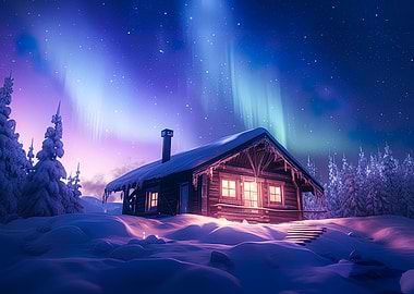 Cabin Northern Lights
