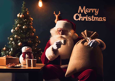 SANTA CHRISTMAS COFFE TIME