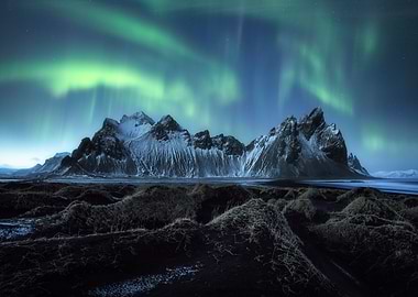 Aurora above Vestrahorn