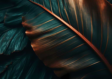 Abstract Feathers Gold