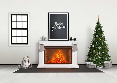 Snowman merry christmas