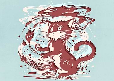 Abstract Splash Cats
