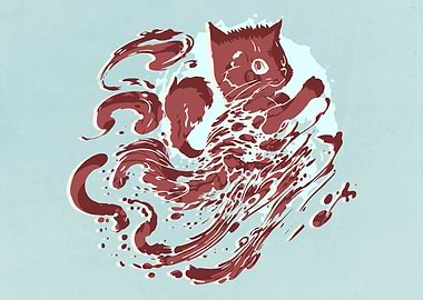 Abstract Splash Cats