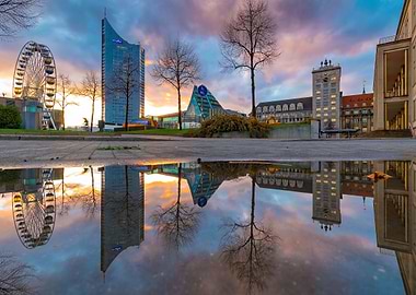 Winter Sunset in Leipzig
