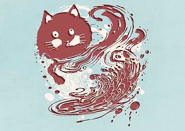 Abstract Splash Cats