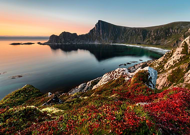 Sunset on Andoya in Norway
