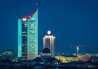 Nightfall in Leipzig