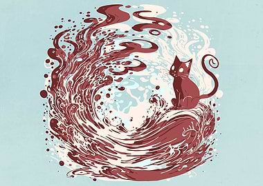 Abstract Splash Cats