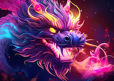 Japanese Dragon neon