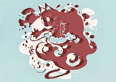 Abstract Splash Cats