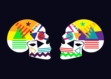 Robot skull head side view