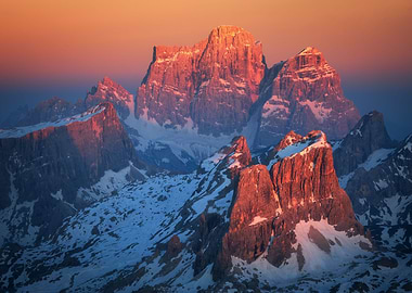 Glowing Alpine Peaks