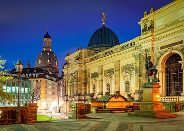 View of Dresden at night