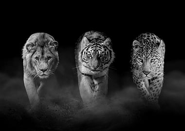 Three big cats