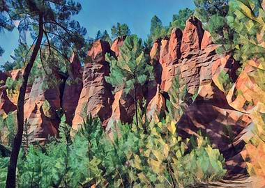 Ocher lands in Luberon