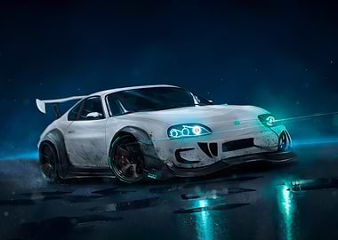 JDM Toyota Supra MK4 Art