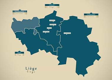 Liege Belgium map