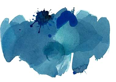 Watercolor stain blue pain