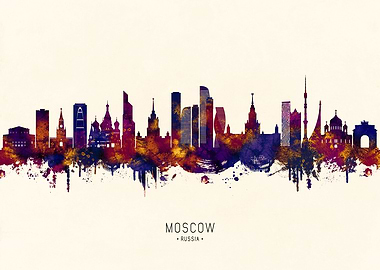 Moscow Russia Skyline