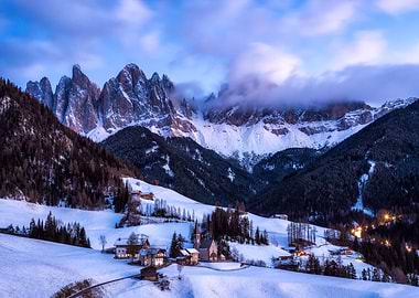 A Calm Winter Village