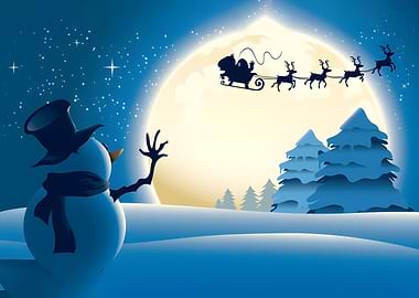 snowman christmas winter