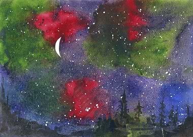 Stars in nighttime sky art